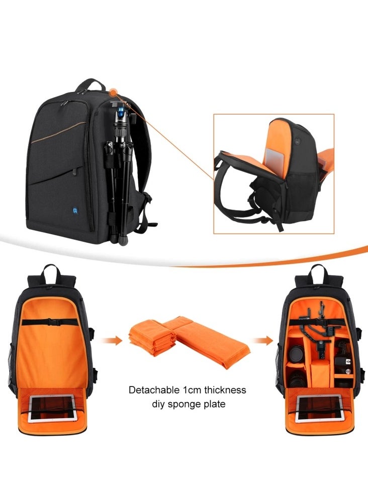 PULUZ PULUZ Outdoor Portable Waterproof Scratch-proof Dual Shoulders Backpack Handheld PTZ Stabilizer Camera Bag with Rain Cover for Digital Camera, DJI Ronin-SC / Ronin-S(Black)  - Image 5
