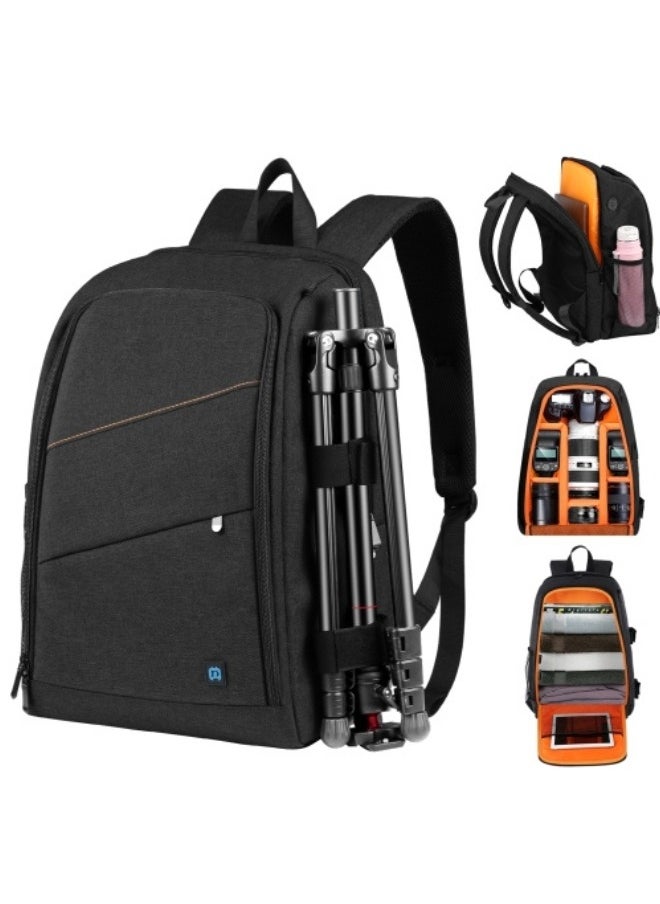 PULUZ PULUZ Outdoor Portable Waterproof Scratch-proof Dual Shoulders Backpack Handheld PTZ Stabilizer Camera Bag with Rain Cover for Digital Camera, DJI Ronin-SC / Ronin-S(Black)  - Image 1