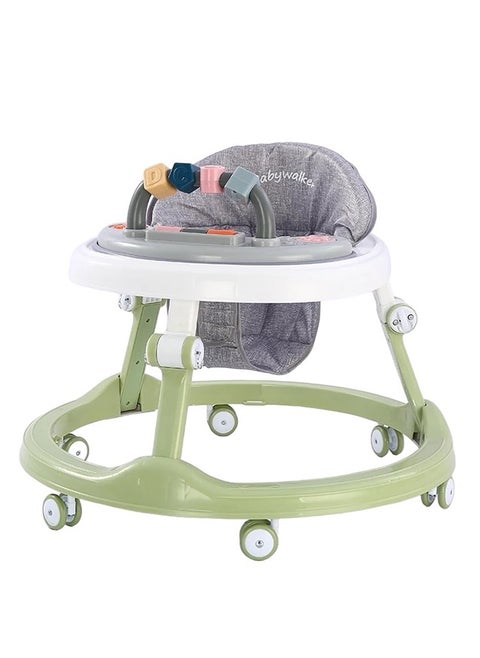 3-In-1 Baby Walker With Wheels And Music - Green