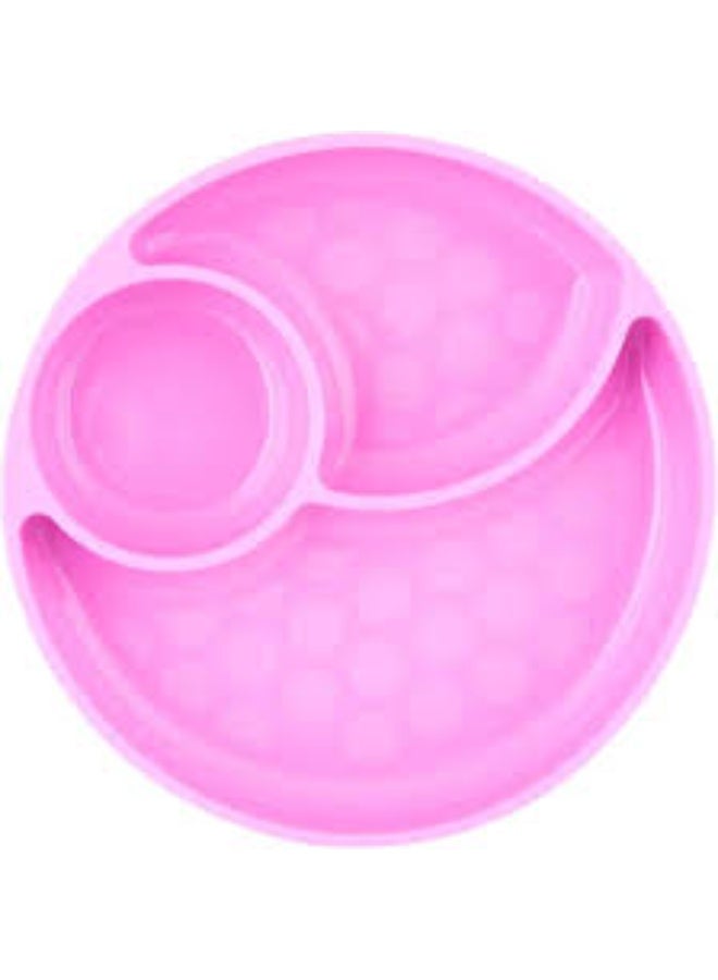 Chicco Take Eat Easy Menu Silicone Plate 12m+ Pink - Image 3