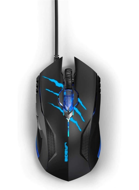 uRage Reaper 100 Gaming Mouse Black Anti Slip 4200dpi Avago Sensor + Plug & Play Wired