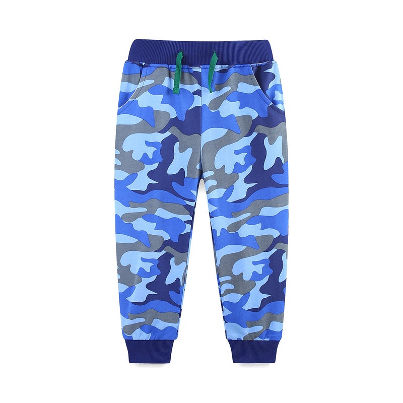 Autumn new children's European and American style trousers children's camouflage sports pants fashion children's pants with pocket wholesale - Image 1