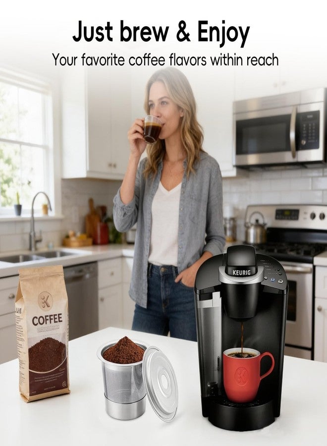 TZona 3 Pack 304 Stainless Steel Reusable K Cups for Ninja Coffee Maker PB051 CFP101 PB041 Reusable Coffee Filter Pods Coffee Accessories - Image 5