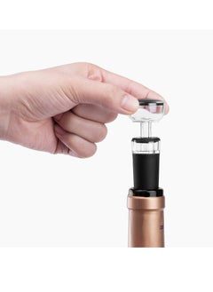Oasisgalore Set of 4 Wine Stoppers, Wine Bottle Stopper with Built-in Vacuum Wine Saver Pump Food-safe Silicone Caps, Keep Wine Fresh Up to a Week  - Image 5