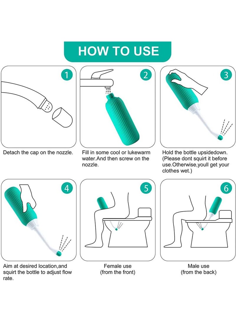 Portable Shattaf Bidet Bottle and Traveling Bidet for Personal Cleansing Use - Include Extended Nozzle - Personal Hygiene Care Toilet Bidet Spray -650ml - Image 4