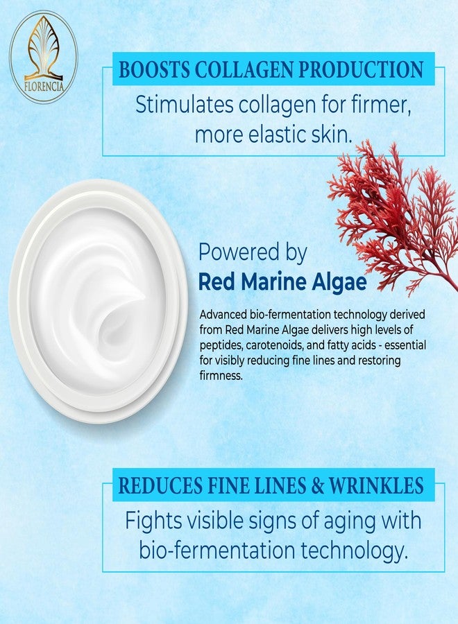 Florencia Marine Moisturizer - Youthful Radiance Face & Neck Cream - Hydrating, Wrinkle-Reducing, Firming Cream with Hyaluronic Acid for Men & Women, 2 oz - Image 4