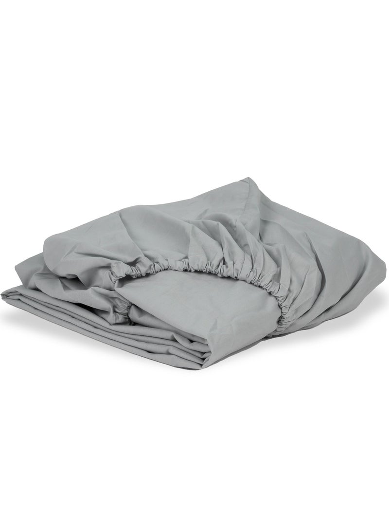 Home of linens ملاءة جاهزة رمادي 100x200  - Image 2