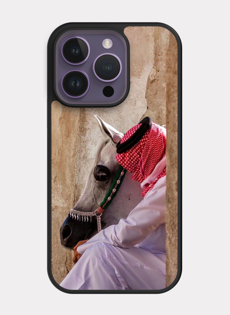 PXLAAT iPhone 14 Pro case cover Horse And Saudi Horseman - Image 1