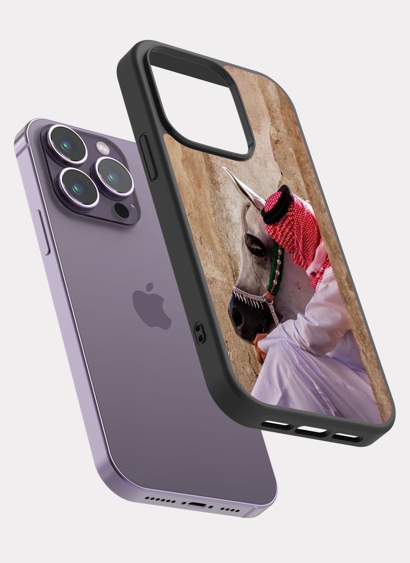 PXLAAT iPhone 14 Pro case cover Horse And Saudi Horseman - Image 2
