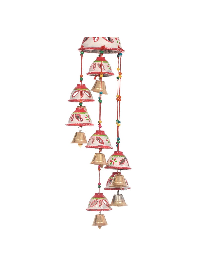 Great Art - Great Art Set of 1 Garland Diwali Decorations Wall Door Hanging Toran with Bells Rajasthani Home Living Room Decoration(Pack of 1) White - Image 1