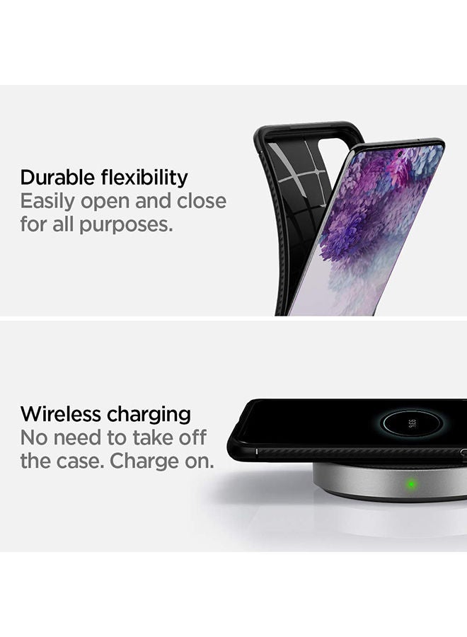 NIBEMINENT Protective Rugged Armor Case For Samsung Galaxy S20 Plus Matte Black - Image 2