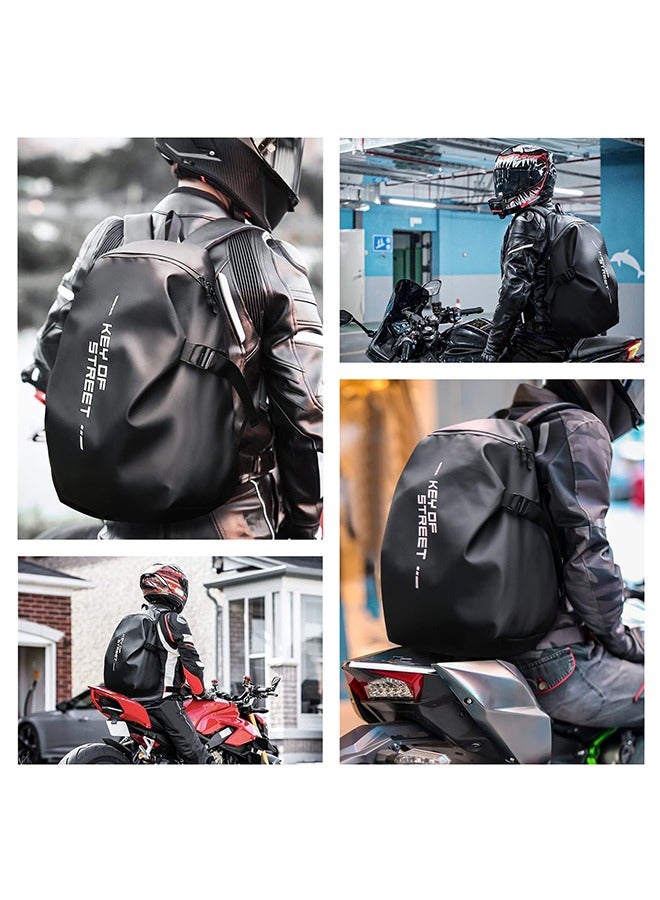 Unisex Multifunctional Backpack Cycling Bag with Waterproof Helmet Bag Large Capacity Scientific Partitioning Rolling Suitcase Attachment Comfortable Back Padding Lightening Load Ideal for Short Trips - Image 3