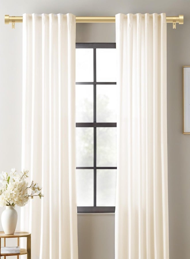 Time Forest 2 Pack Curtain Rods for Windows 48 to 84 Inch(4-7ft), 1 Inch Gold Curtain Rods Set, Adjustable Heavy Duty Curtain Rod, Outdoor Curtain Rods for Patio Bedroom, Modern Style Drapery Rods, Size 32"- 90" - Image 2