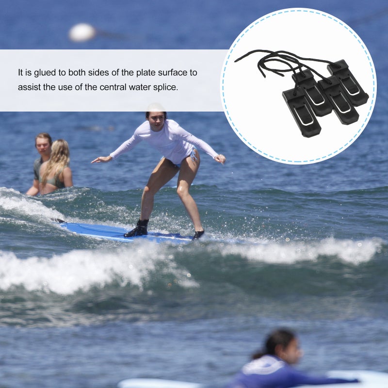 4pcs -type Split Surfboard Fin Splitter Accessory Replacement for Outdoor Surfboard Surfing Beach (Black 4.3 x 1.3 x 1cm) - Image 4