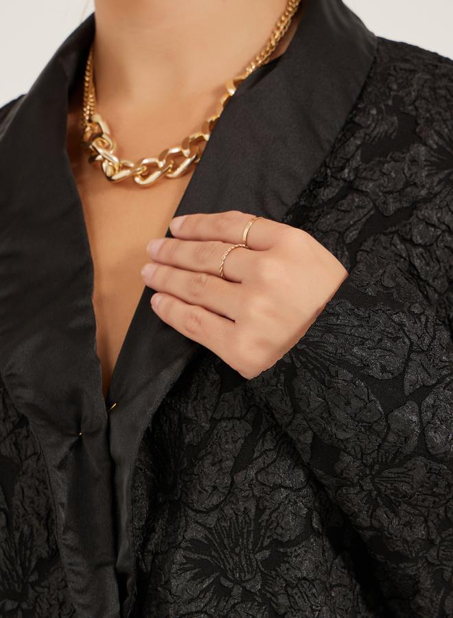 Styli REGULAR FIT REGULAR LENGTH JACQUARD BLAZER 73 CM  - Image 3
