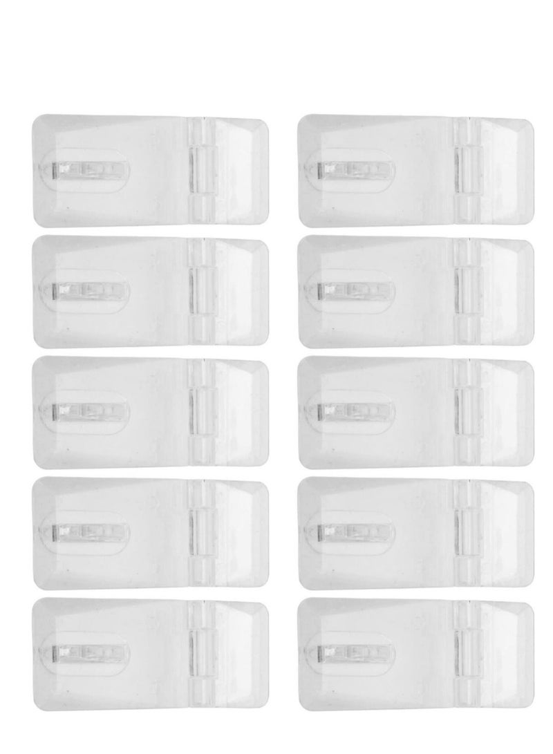 20 Sets Mini Hinge Hasp Acrylic Hasp Buckle Box Clear Hinge Latch Hasp Lock Hinge Latch Buckles for Mini Doors, Jewelry Box, Mini Cabinet  - Image 2