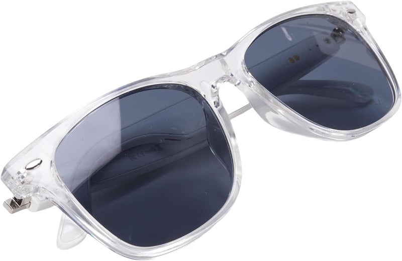 نظارات ذكية الذكاء الاصطناعي ، 144 لغة ترجمة نظارات بلوتوث موسيقى نظارات شمسية مع ميكروفون ودعم مكبر الصوت التصوير الفوتوغرافي عن بعد مساعد صوتي إطار أبيض (أبيض - Image 1