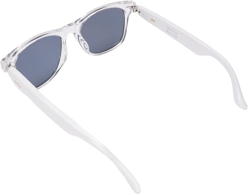 نظارات ذكية الذكاء الاصطناعي ، 144 لغة ترجمة نظارات بلوتوث موسيقى نظارات شمسية مع ميكروفون ودعم مكبر الصوت التصوير الفوتوغرافي عن بعد مساعد صوتي إطار أبيض (أبيض - Image 2