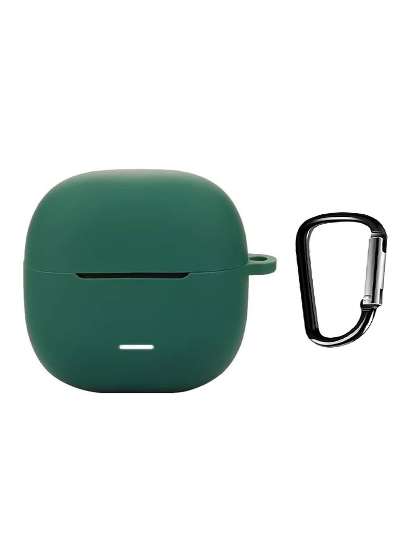 جراب حماية متوافق مع سماعات شاومي ريدمي بادز 6 لايت، مصنوع من السيليكون الناعم، مقاوم للخدش اخضر