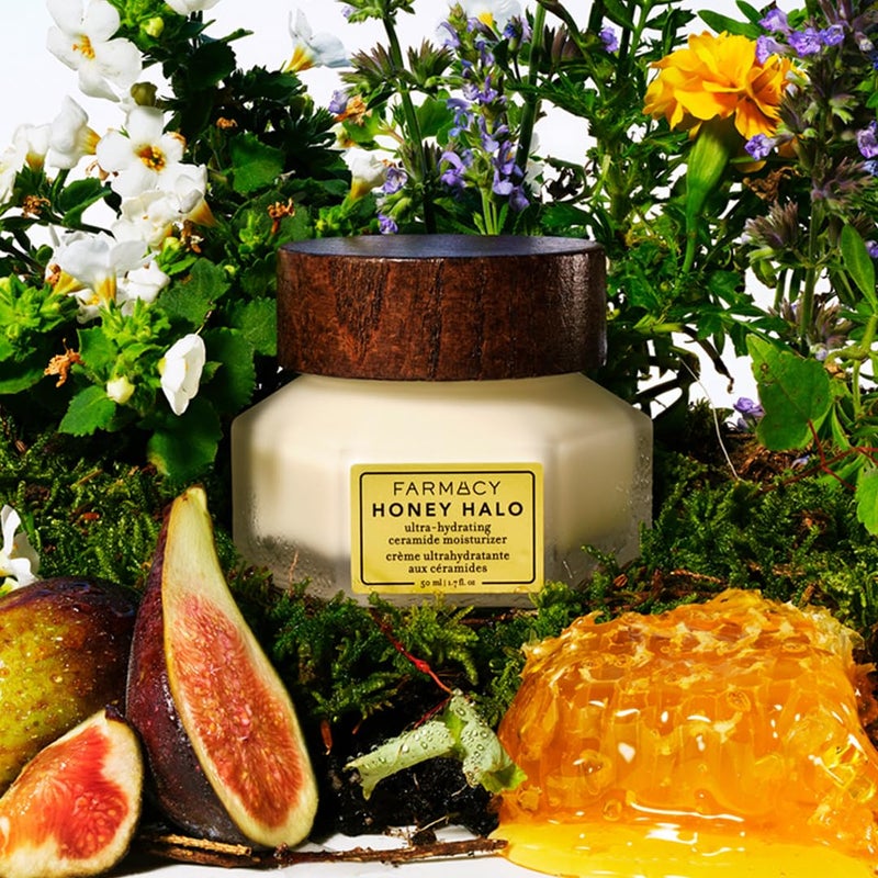 Farmacy Ceramide Face Moisturizer - Honey Halo Hydrating Facial Moisturizer for Dry Skin - Plumps, Soothes + Restores Skin with Potent Ceramides + Buckwheat Honey for a Dewy, Healthy Glow (25ml) - Image 3