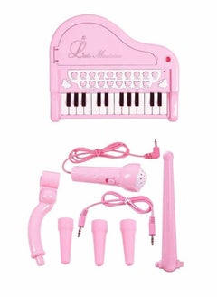 Generic 24-Key Pink Toddler Piano Keyboard Multifunctional Musical Electronic Toy with Microphone Ideal 1st Birthday Gift for Baby Girls Encourages Early Music Education  - Image 5