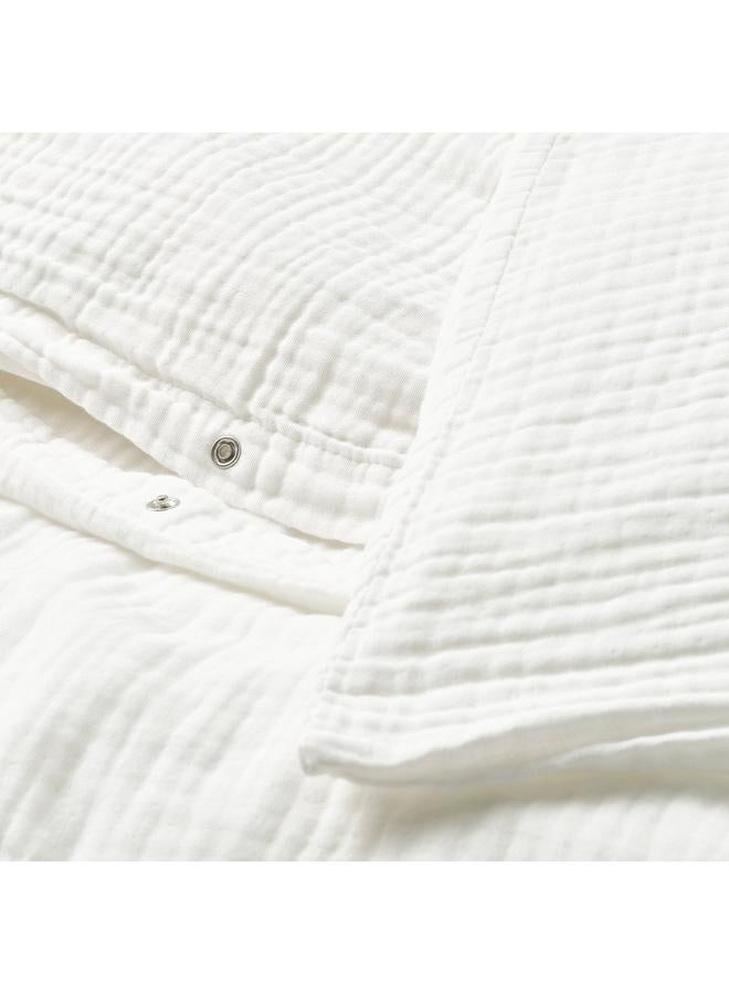 erorex Duvet cover and 2 pillowcases, white, 240x220/50x80 cm - Image 4