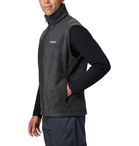 Columbia Mens Steens Mountain Fleece Vest, Charcoal Heather, X-Large - Image 3