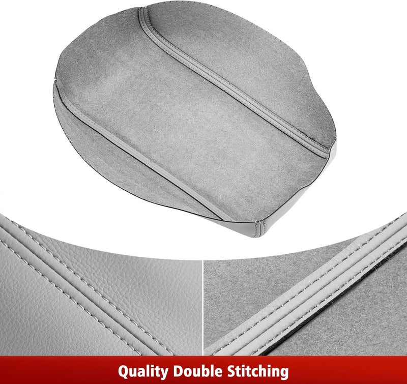 KBH Auto Center Console Armrest Cover for Toyota Camry 2007-2011 Vinyl Microfiber Leather Console Replacement Trim Gray (Without Lid) - Image 3