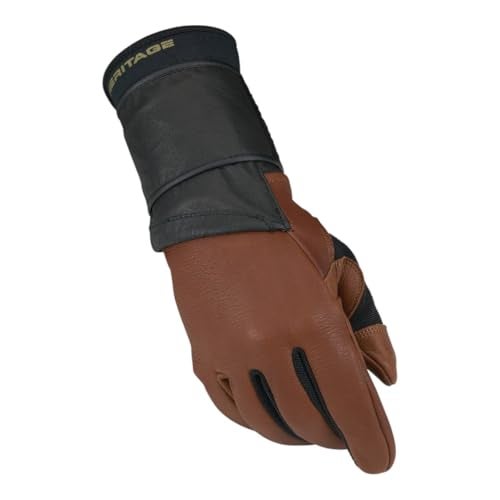 Heritage Performance Gloves Heritage Pro 8.0 Bull Riding Gloves, Size 8, Saddle Brown - Image 5