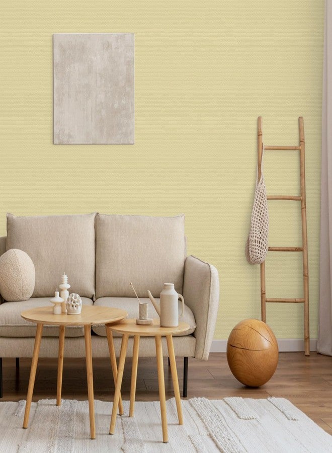Abyssaly Light Yellow Wallpaper Solid Color Peel and Stick Wallpaper for Cabinet Self Adhesive and Removable Vinyl Wall Paper for Furniture,Bedroom, Kitchen, Drawer, Shelf Liner 15.71 in X 118 in - Image 3