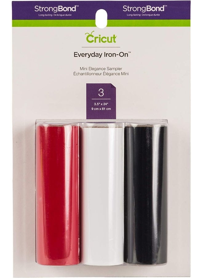 Cricut Everyday Iron On - 3.7”x2Ft 3 Rolls Includes Black White Red Htv Vinyl For T-Shirts Use With Explore Air 2/Maker Elegance - Image 5