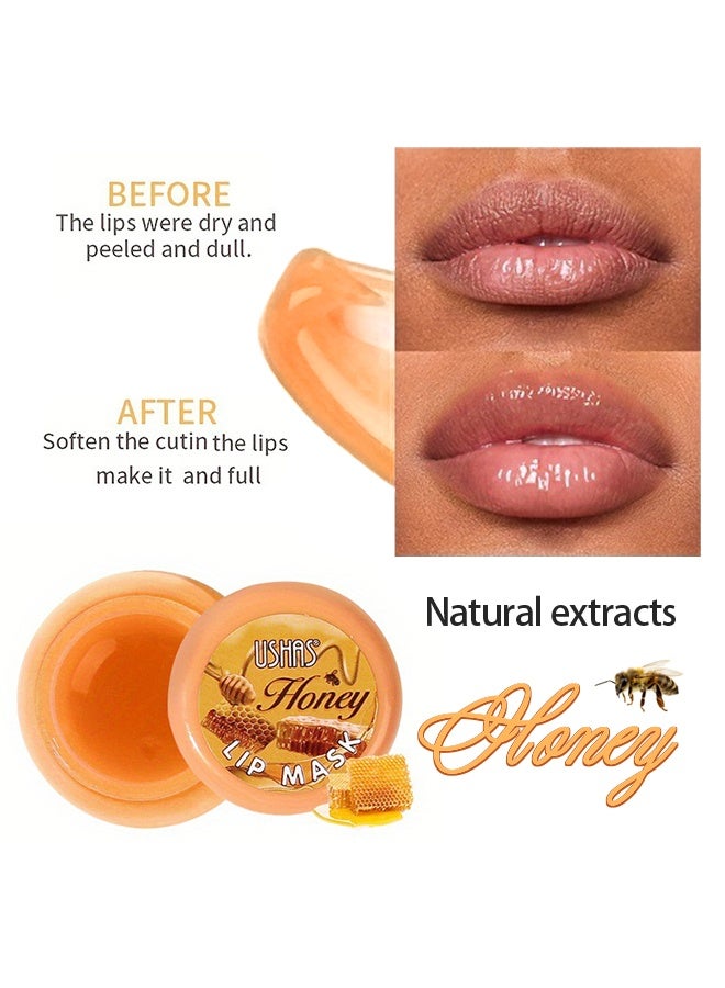 Ushas Honey-Lip Mask Lip,Balm Moisturizing Fade Lip Lines Lip Mask Hydrating Dry Protection - Image 4
