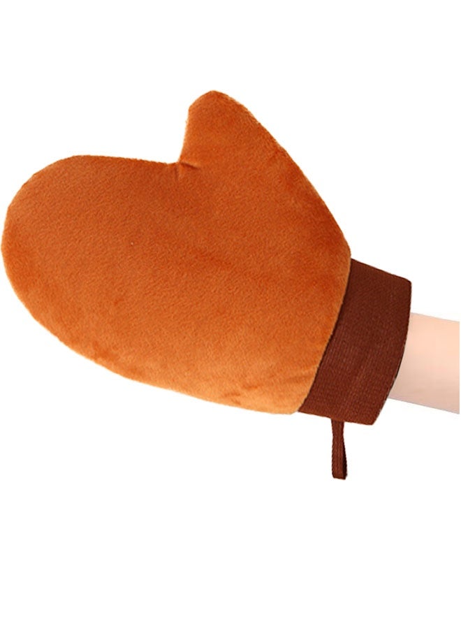 Realfrog 4PCS Soft Tanning Glove Self Tanner , Double Sided Design Self Tanning Glove With Thumb, Reusable Applicator for Bronzed Streak Appearance(Pink+Brown)  - Image 3