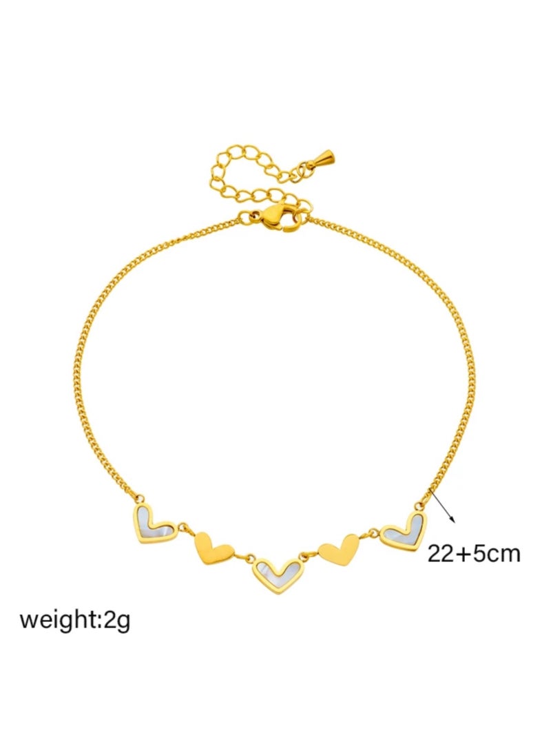 Elegance - Trendy Gold Stainless Steel Anklet For Women - Image 1