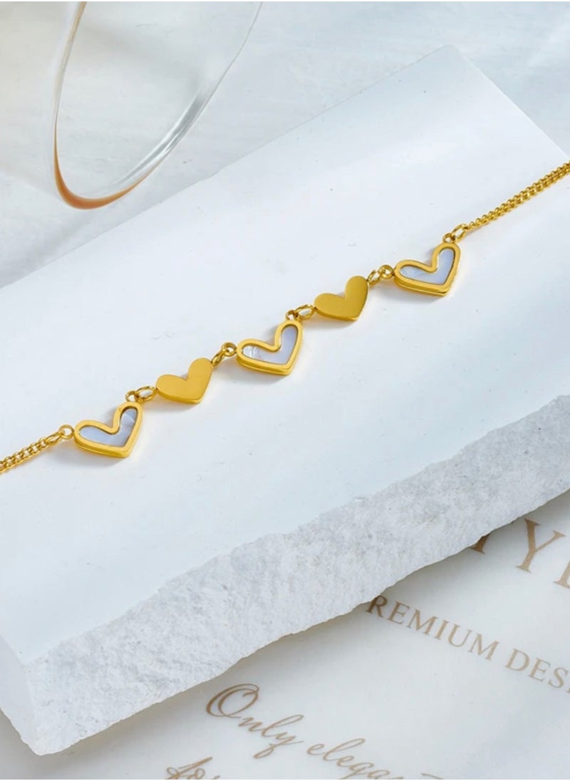 Elegance - Trendy Gold Stainless Steel Anklet For Women - Image 1