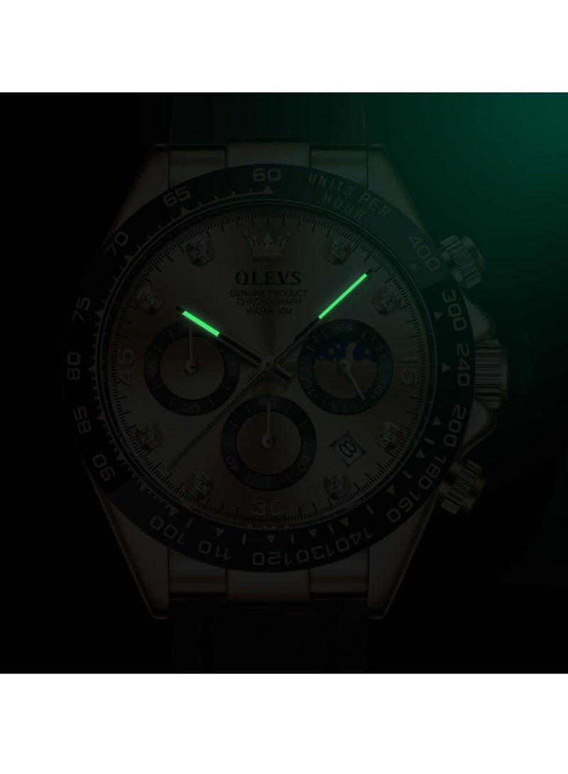 أوليفز ساعات رجالية بسوار سيليكون كوارتز مقاومة للماء 2875 - Image 5