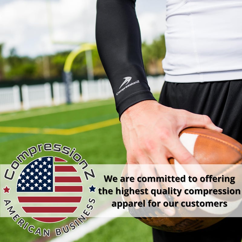 CompressionZ Compression Arm Sleeves For Kids - Cooling  Football  Basketball  Golf  Uv Sun - Image 4