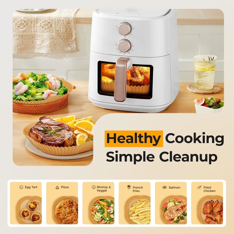 Round Non Stick Frying Pan Baking Paper Liners For Air Fryer Disposable Cooking Baking Microwaving Home Travel Barbecue Parties Restaurants - Image 5