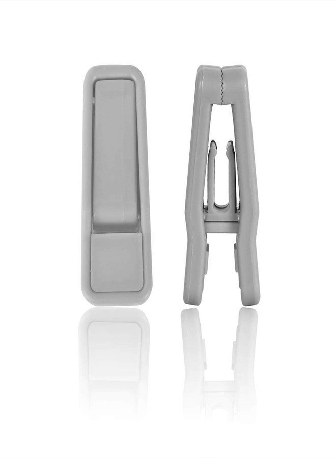 Aoshang 20 Pack Plastic Finger Clips for Hangers,Slim-line Finger Clips Plastic Hanger Clip for Velvet (Gray) - Image 2