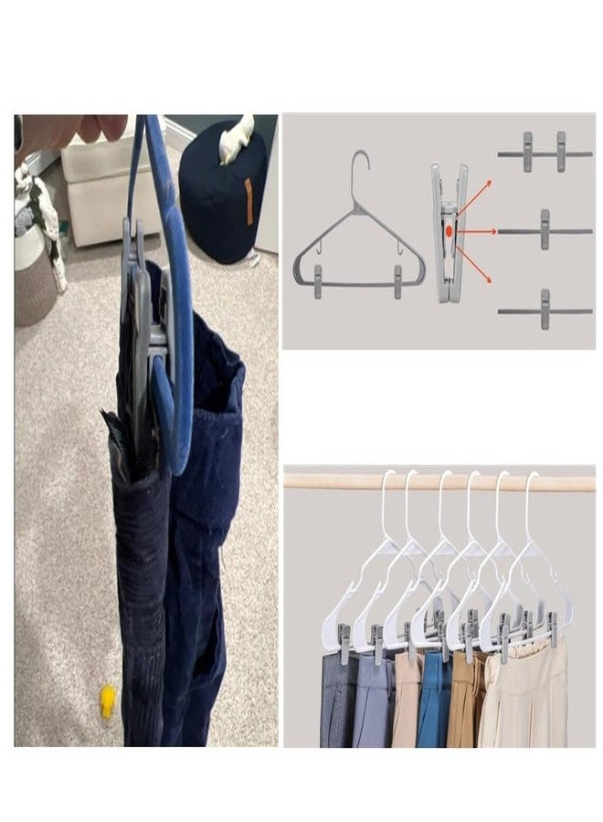 Aoshang 20 Pack Plastic Finger Clips for Hangers,Slim-line Finger Clips Plastic Hanger Clip for Velvet (Gray) - Image 5