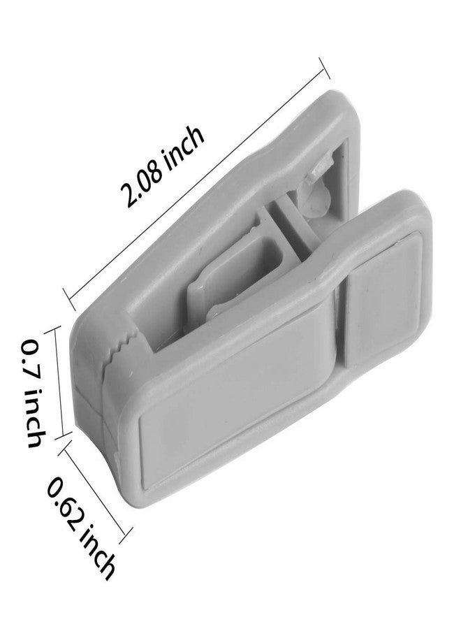 Aoshang 20 Pack Plastic Finger Clips for Hangers,Slim-line Finger Clips Plastic Hanger Clip for Velvet (Gray) - Image 3