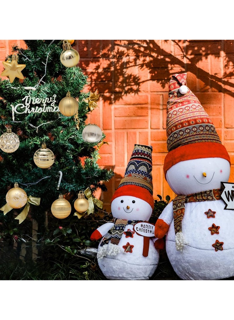 TAPIT Christmas Ball Ornaments 42pcs Shatterproof Plastic Christmas Tree Decorations with Hanging Loop for Xmas Tree Party Home Decor Christmas Tree Ornaments Set Christmas Tree Decorations - Image 4