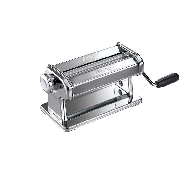 MARCATO Made in Italy Atlas 180 Roller Manual Pasta Machine, Chrome Steel. - Image 1