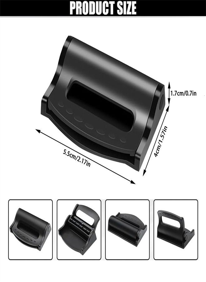 Generic 4Pcs Seat Belt Clip Adjuster, Universal Car Seatbelt Adjuster, Car Seat Belt Clip, Seat Belt Locking Clip for Comfort, Seat Belt Stopper(Black, Blue)  - Image 2