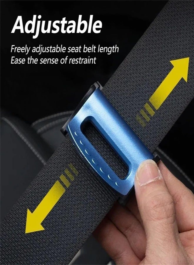 Generic 4Pcs Seat Belt Clip Adjuster, Universal Car Seatbelt Adjuster, Car Seat Belt Clip, Seat Belt Locking Clip for Comfort, Seat Belt Stopper(Black, Blue)  - Image 4