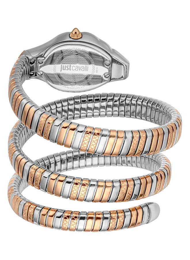 Just Cavalli جست كافالي ليدي سنيك غلام إيفو 7 دوبيو JC1L193M0065 - ساعة كوارتز أنثوية بيدين من الفولاذ المقاوم للصدأ - Image 3