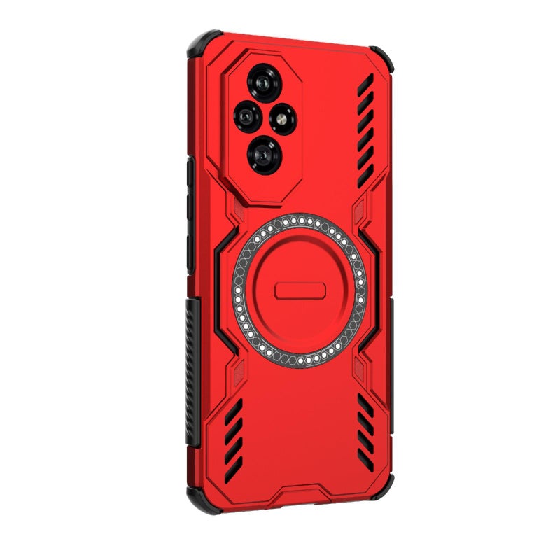 إيروريكس جراب هاتف For Honor 200 5G Global Armor MagSafe بحلقة مغناطيسية مقاومة للصدمات (أحمر) - Image 5