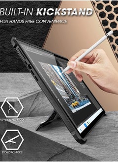 SupCase Unicorn Beetle Pro Series Case for Microsoft Surface Pro 8 (2021), with Built-in Kickstand Rugged Protective Case Compatible with Type Cover Keyboard (Black)  - Image 5