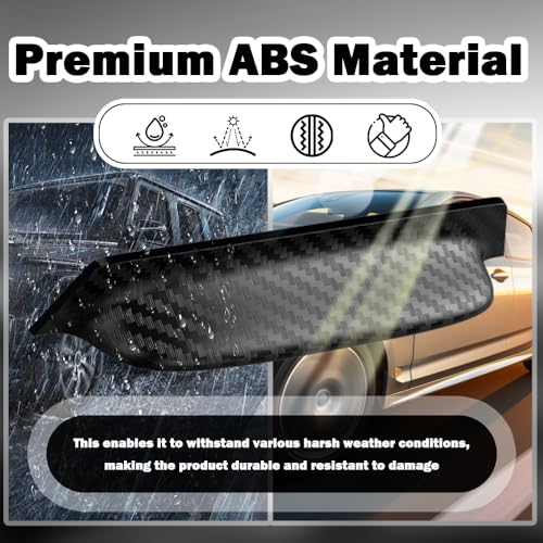 VKQTS 2PCS Backup Camera Rain Shield,Carbon Fiber Backup Camera for Car Anti-Rain Cover for Clear Rear View,Universal Reverse Cameras for Car Rain Cover Fits Cars/SUVs/Trucks (Black/2PCS) - Image 3