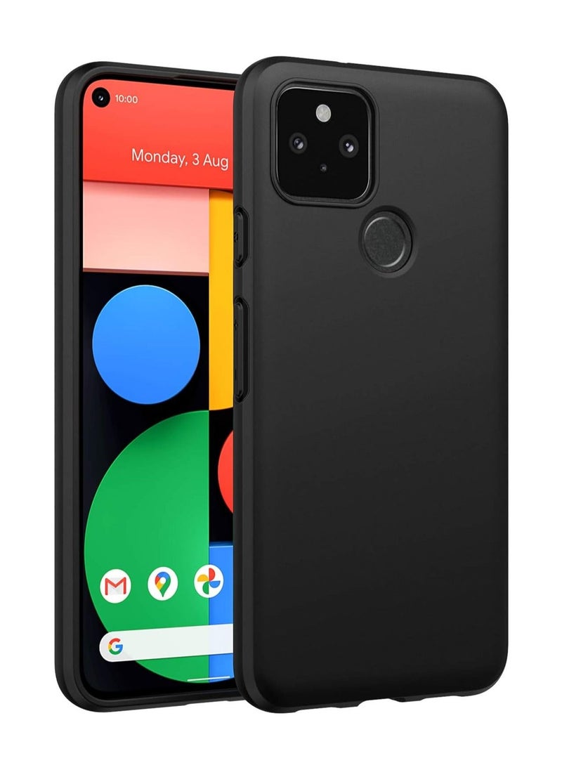 Protective Case for Google Pixel 5 Soft TPU Back Cover Flexible Lightweight for Google Pixel 5 Black